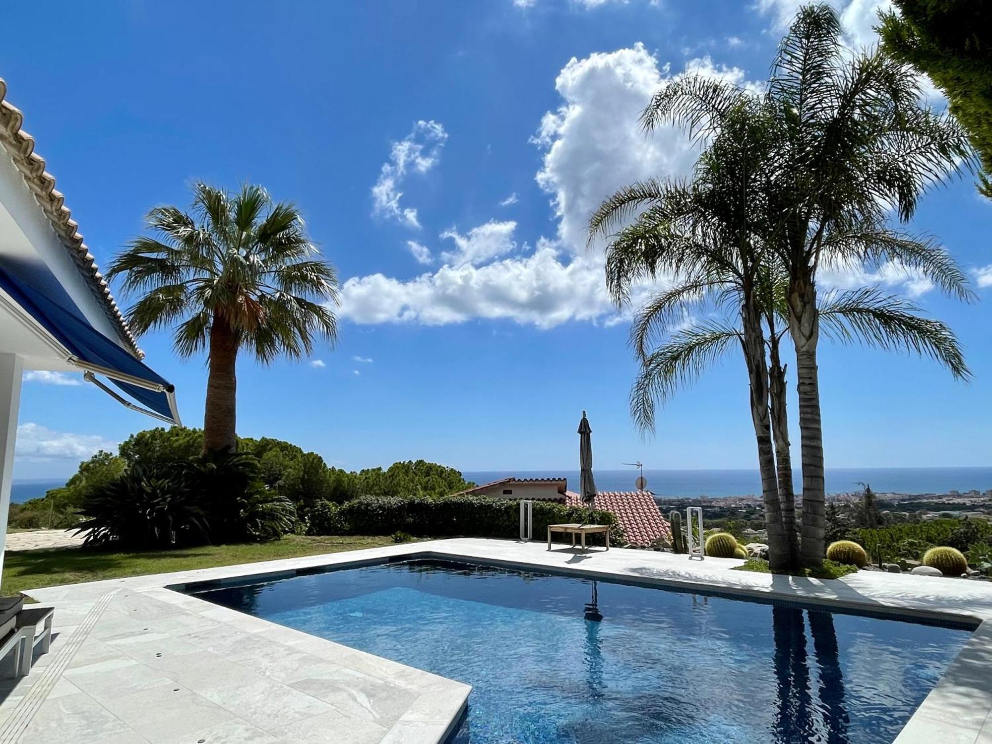 Palm Maresme - Suite With Bathroom And Terrasse With Ocean Views In A Private Villa Vilassar De Dalt ภายนอก รูปภาพ