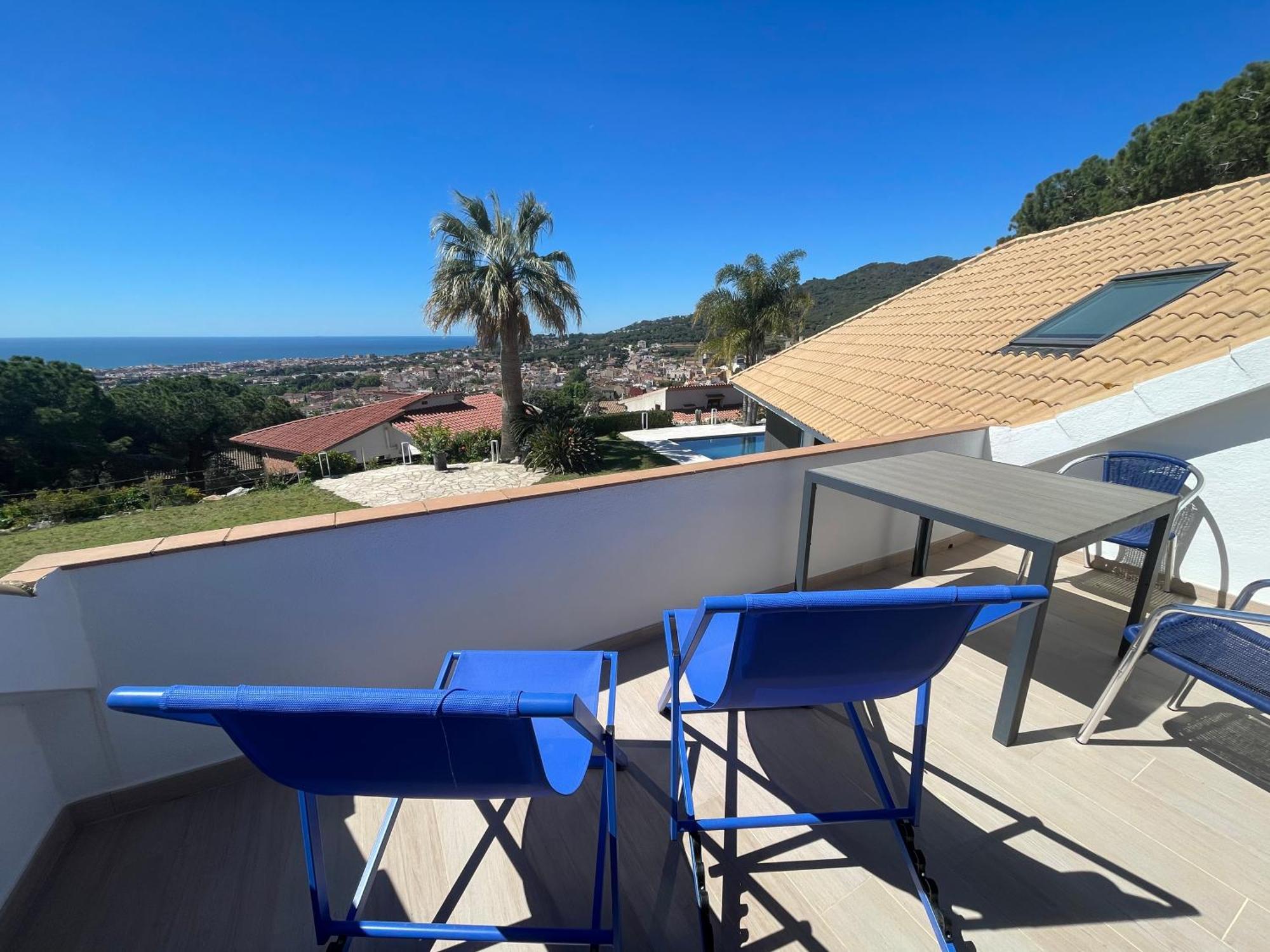 Palm Maresme - Suite With Bathroom And Terrasse With Ocean Views In A Private Villa Vilassar De Dalt ภายนอก รูปภาพ